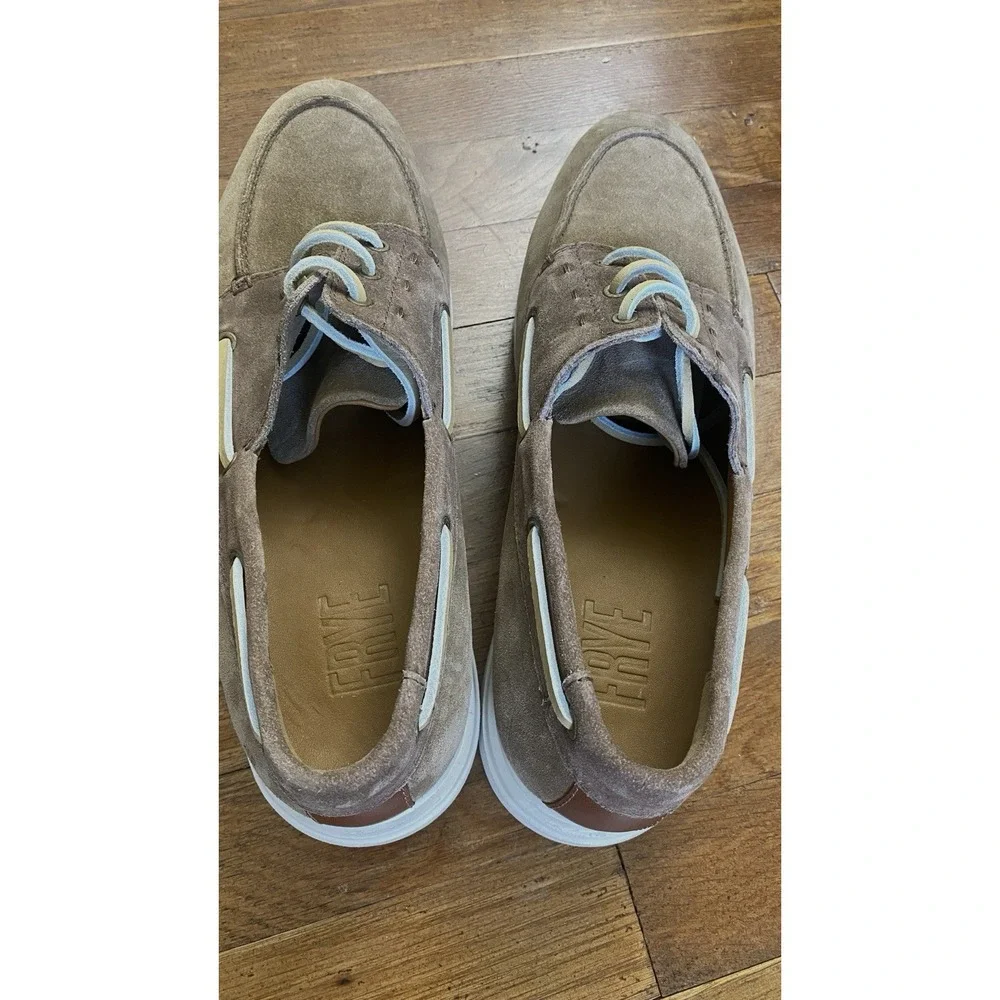 Frye Connor Boat Shoes Suede Leather Driftwood Men's‎ Size 12 Comfort Classic